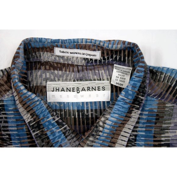 Jhane Barnes Men's Long Sleeve Button Front Shirt Size Medium - Picture 7 of 7